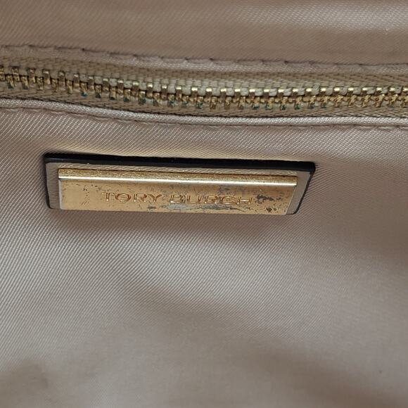 Tory Burch Fleming Convertible Medium Shoulder Bag Quilted Leather Beige Heron - Picture 8 of 14